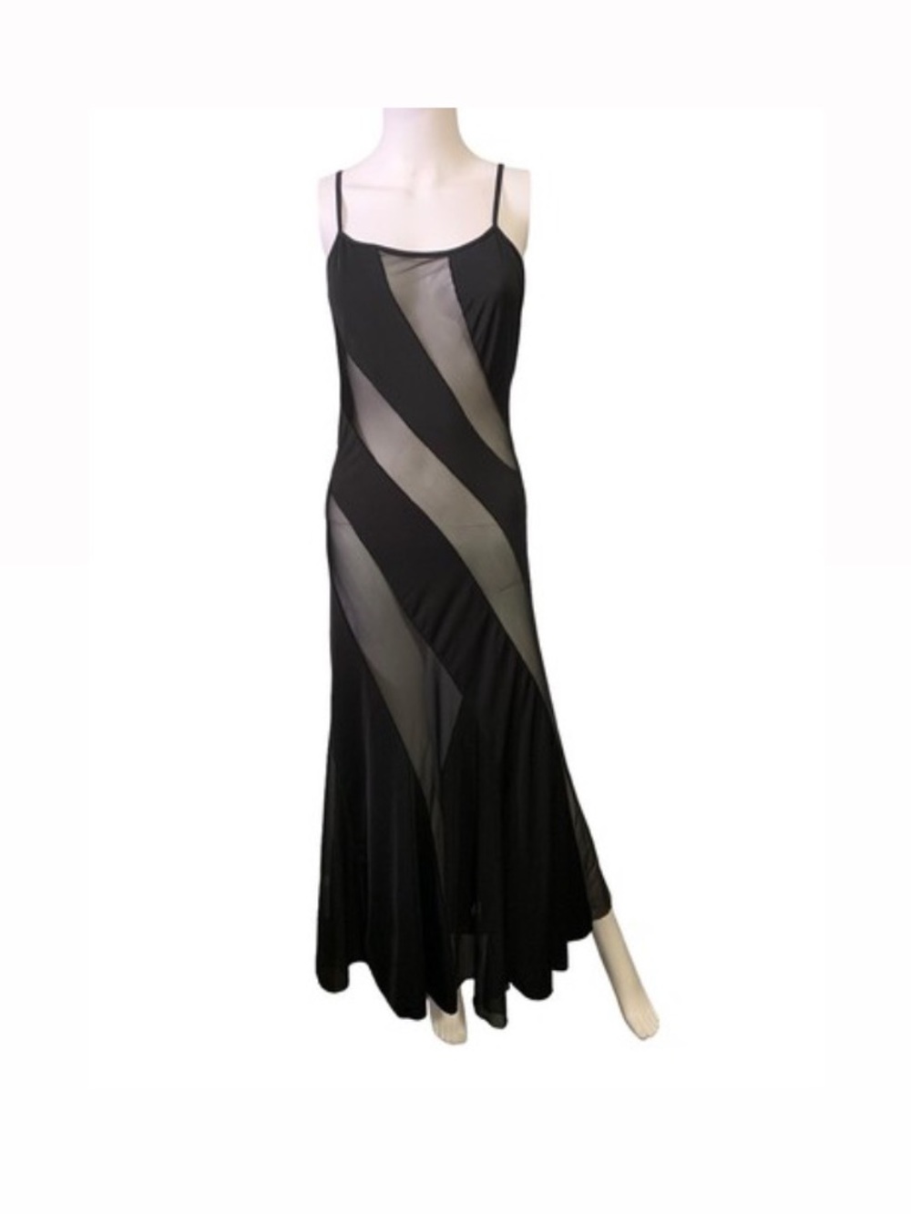 Frederick's of Hollywood Black Maxi Sheer Dress